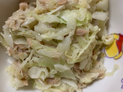 レンジで簡単‼千切りキャベツとツナの中華和え♪